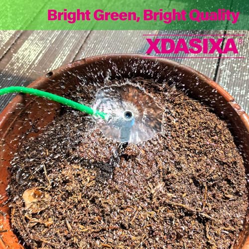 1/4" Drip Irrigation Tubing 200ft, Flexible UV-Resistant Garden Hose for DIY Irrigation Systems, Hydroponics, Greenhouse & Outdoor Watering, Lightweight Misting Tubing (Green) - size: 200 FT