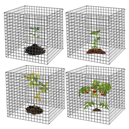 4 Packs Wire Plant Protectors,15.7" X 15.7" Wire Mesh Plant Protector cage,DIY Garden and Vegetable Protectors,Plant Cage to Protect Plants from Animals