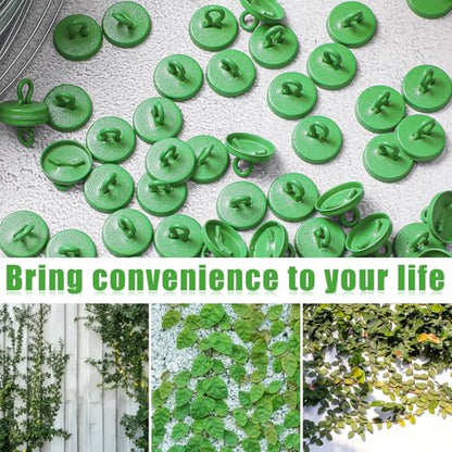 Willbond 80 Pcs Plant Anchors Kit for Vine Wall Stucco Trellis, Green - color: Green