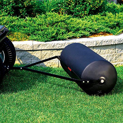Brinly 42 Gallon 390 lb. Tow-Behind Poly Lawn Roller, 18 by 36" - color: Matte Black