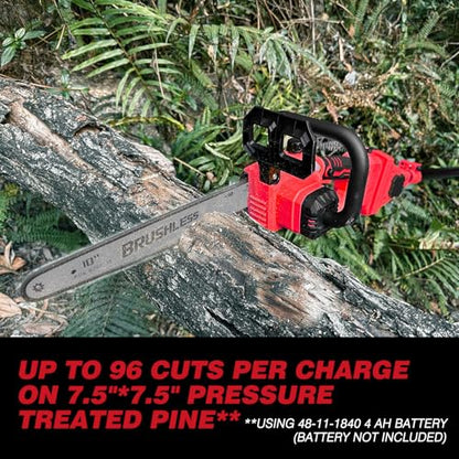 2-IN-1 Cordless 10-Inch Pole Saw And Chainsaw Compatible with Milwaukee 18V Battery, Total Reach of Max 15ft, Auto Oiling, Electric Pole Saw for Tree Trimming Pruning (Battery NOT Included)