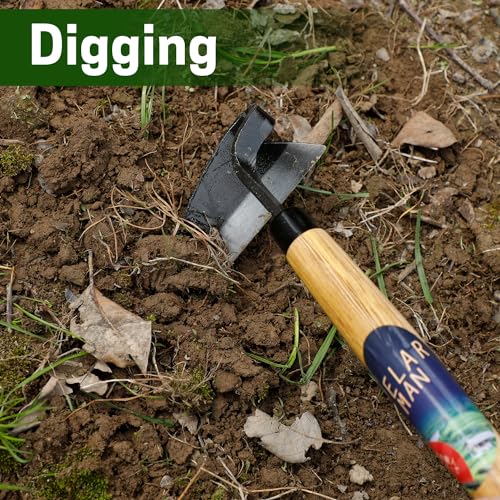 Japanese-Style Weeding Sickle/Hand Hoe, Sickle Garden Hand Weeder Tool with All Steel Blade for Cutting Grass, Digging, Soil loosening - color: W-Sickle
