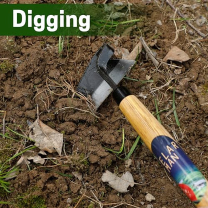 Japanese-Style Weeding Sickle/Hand Hoe, Sickle Garden Hand Weeder Tool with All Steel Blade for Cutting Grass, Digging, Soil loosening - color: W-Sickle