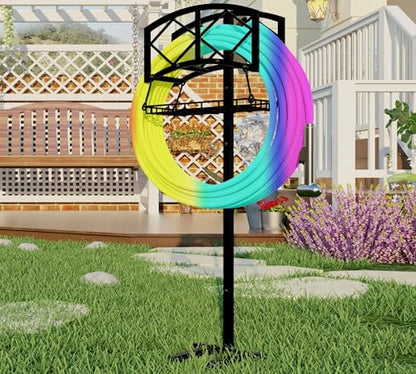 Fire Beauty Garden Hose Holder,Water Hose Holder Rack Organizer for Outdoor,Detachable Water Hose Holder Stake,Hose Reel Stand,Hose Hanger Rack for Lawn - style: Diamond Design