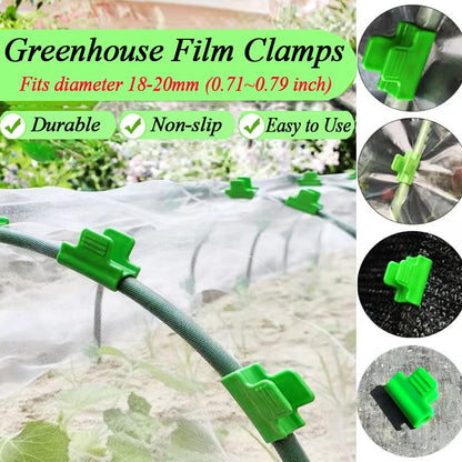 24pcs 19mm Garden Clamp, Greenhouse PVC Tube Clip for 18-20mm Pole - color: 19mm, size: 24pcs
