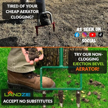 Landzie - Lawn Aerator Tool 42", Hollow Tine Core Aerator - size: Hollow Tine Aerator