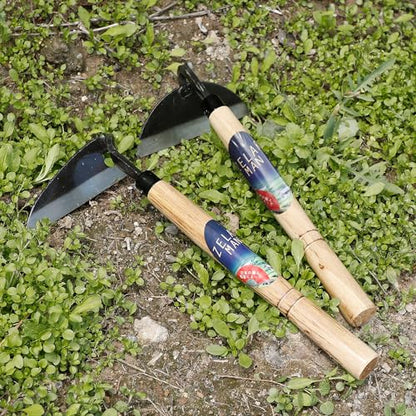 Japanese-Style Weeding Sickle/Hand Hoe, Sickle Garden Hand Weeder Tool with All Steel Blade for Cutting Grass, Digging, Soil loosening - color: W-Sickle