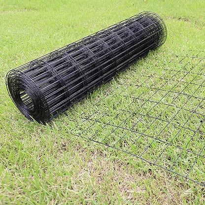 Black PVC Coated Welded Wire Fence 36" x 50' Roll, 2"x4" Mesh, 14 Gauge - color: Black, size: 2''x4'' 14GA 36''x50'