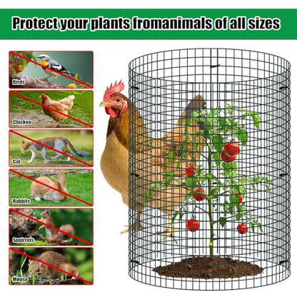 5 Pack Wire Plant Protector, 16"x12" Detachable Metal Plant Protectors Mesh, Garden Plant Protectors for Shrubs Flowers Vegetables to Keep Rabbit & Chicken Animals Out