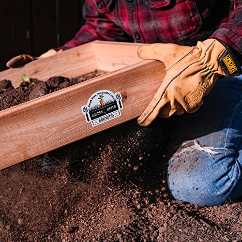Cedar Garden Sifter for Compost, Dirt and Potting Soil - Handcrafted in The USA - Sustainable Cedar - Heavy Duty Stainless Grate (Handheld)
