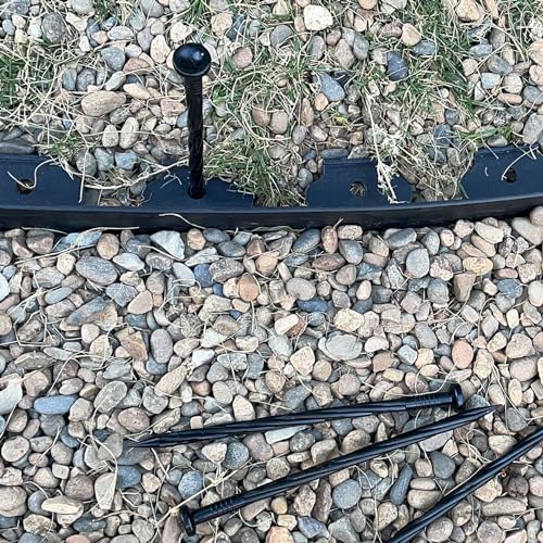 8 Inch Plastic Landscape Anchoring Garden Spikes 25 Pcs - size: 8 in