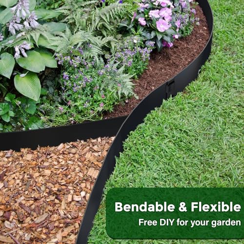 Metal Garden Edging 12 Inch Tall,Steel Landscape Edging 6 Packs - size: 12 inch