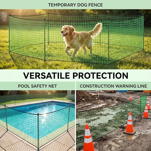 Plastic Garden Fence 4x30 FT, 0.4" Mesh Deer Fence Roll - size: 4' x 30'