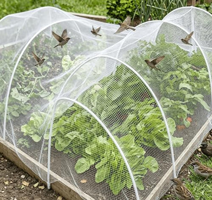 16x30ft/5x9m HDPE Anti Aging Orchard Garden Anti Hail Anti Bird Netting - size: 16 x 30 ft