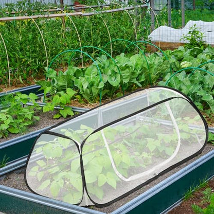 2 Pcs Pop Up Garden Rows Plant Cover,Raised Garden Beds Plants Protector - color: 2 Pcs