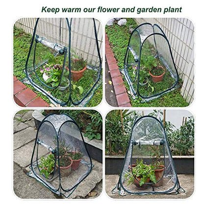 porayhut Pop Up Greenhouse Cover Flower House Mini Gardening Plant Flower Sunshine Room Room,Backyard PVC Greenhouse Cover for Cold Frost Protector Gardening Plants - style: 1 Pcs Pear Shape Plant Cover