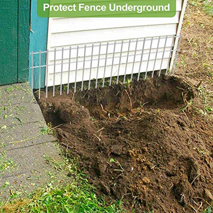 Animal Barrier Garden Fence Stainless No Dig Fence 10Pack, 24x15in - size: 24x15 IN