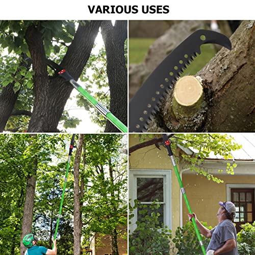 27 Feet Tree Pole Pruner Manual Branches Trimmer Tree Branch Garden Tools Loppers Hand Pole Saws Extendable Height - size: 27FT