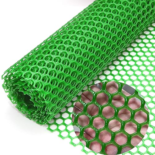 Upgraded Heavy Duty Plastic Chicken Wire Green Zip Ties Poultry Fence - color: Green