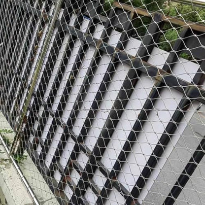 VXHCS Hardware Cloth Wire Mesh Roll, 304 Stainless Steel Rope Wire Mesh 3.3x6.6ft Plant Climbing net, 5cm/2mm Chicken Wire Fence Roll, Tree Guard, Critter Fence, Mesh for Cage Fence, Balcony, Stair - color: 5cm/2mm, size: 3.3'x6.6'