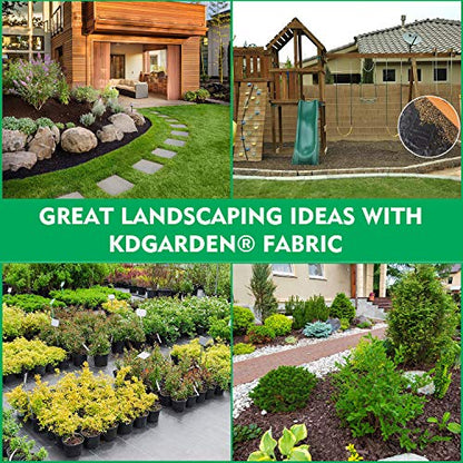 5oz Weed Barrier Landscape Fabric Ground Cover, 6ft x 100ft, Black - size: 6ftx100ft