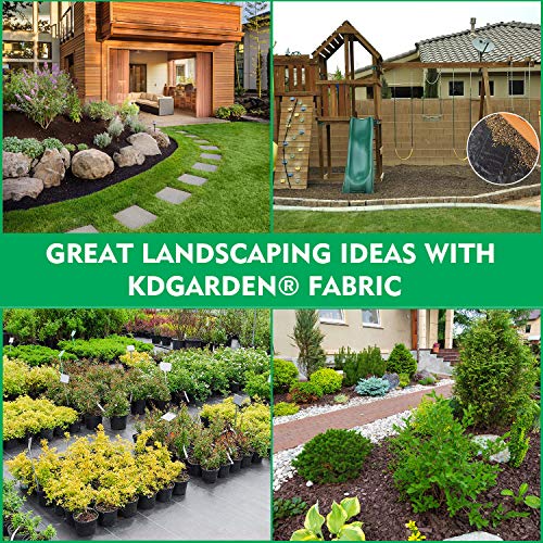 5oz Weed Barrier Landscape Fabric Ground Cover, 4ft x 300ft, Black - size: 4ftx300ft