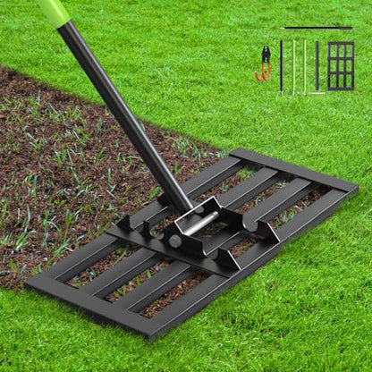 Seeutek Lawn Leveling Rake, 17” x 10” Ground Leveler - size: 17"*10"