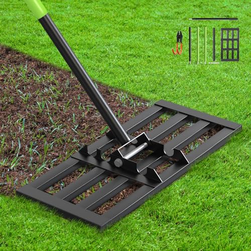 Seeutek Lawn Leveling Rake, 17” x 10” Ground Leveler - size: 17"*10"