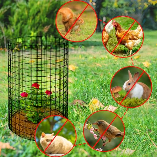 10 Packs Wire Plant Protector from Animals, Metal Mesh Plant Cage Covers - color: 10 Pack 20x12 Inch