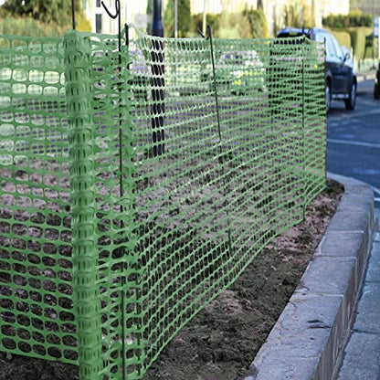 Electriduct Plastic Garden Fencing 150 Feet Green Netting Barrier Safety Mesh Snow Fence Roll - color: Green, size: 150 Feet