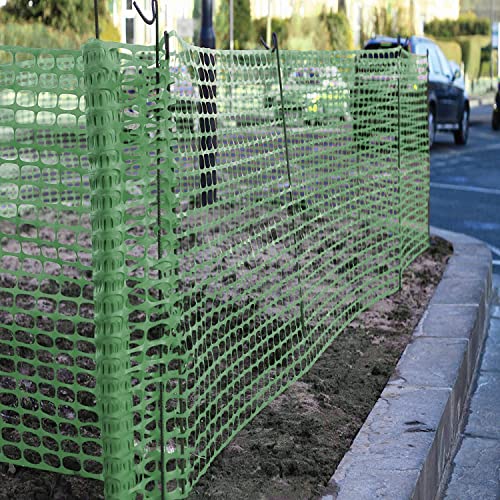 Electriduct Plastic Garden Fencing 250 Feet Green Netting Barrier Safety Mesh Snow Fence Roll - color: Green, size: 250 Feet