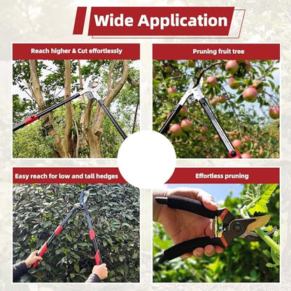 YRTSH 3-Piece Garden Tool Set, Loppers, Hedge Clippers and Garden Shears