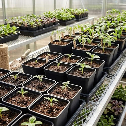 50 Packs Square Nursery Pots for Plants 2.8 Inch Seedling Pots - size: 2.8 Inch