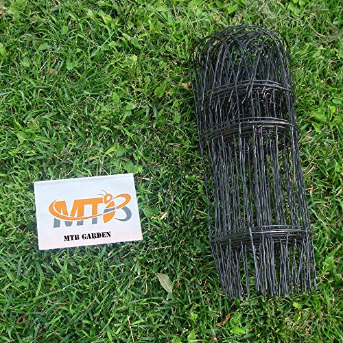 14 inch(H) x 20 feet(L) Black Garden Border Edging Folding Fence Roll Scroll Top Rolled Yard Fencing Garden Fence, Metal Wire Garden Fence for Outdoor,Yard Landscape Patio,Flower Bed Edging - size: 14"x20' Black 1pack