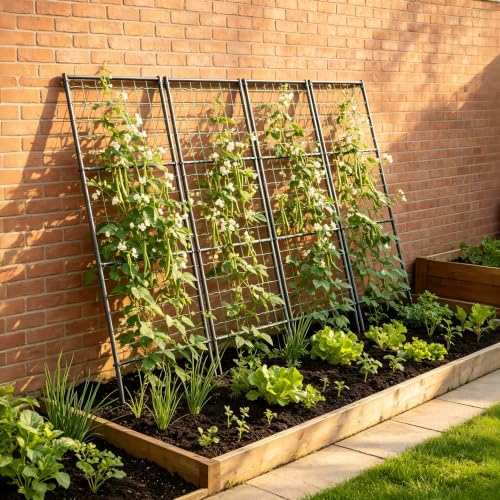 unho Metal Tall Garden Trellis for Climbing Plants Outdoor 2 Pack 82"x27" - size: 82x27inch（2pack）