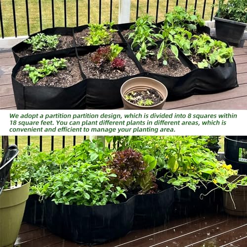 CJGQ 2 Pack Fabric Raised Garden Bed 6x3x1ft Garden Grow Bed Bags for Growing Herbs, Flowers and Vegetables 128 Gallon… - size: 6ft*3ft*1ft-2 Pack