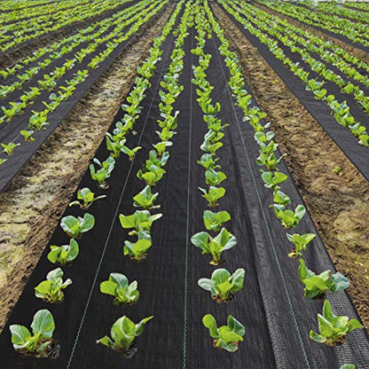 EXTRAEASY 4ft x 180ft Garden Weed Barrier Landscape Fabric,Weed Block Fabric Heavy Duty 3.2OZ,Woven Mulch for Landscaping Ground Cover Weed Control Fabric, Black Garden Bed Liner - size: 4ft x 180ft