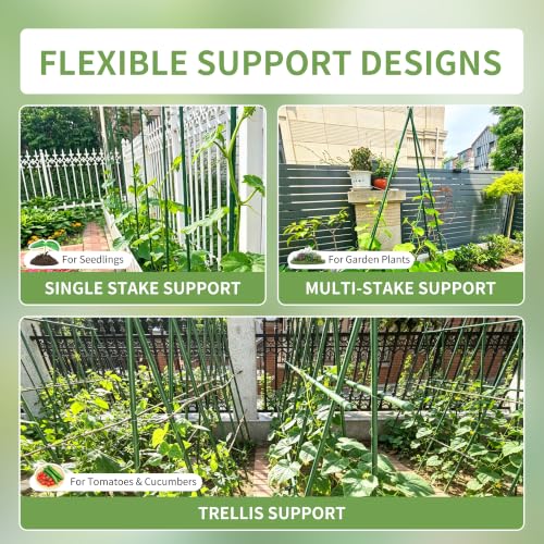 PROWORX Garden Plant Stakes, 16 Inch 70 Pack DIY 4ft 5ft 6ft Tomato Stakes - size: 16 Inch 70 Pack