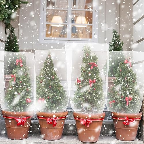 6 Pcs Winter Plant Covers Freeze Protection, 15.7 x 27.6 Inch - size: 15.7 x 27.6 Inch