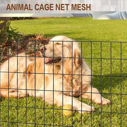 Tongmo 4 ft x 50 ft Black PVC Coated Welded Wire Fence, 16GA Garden Chicken Wire Fence Roll, Mesh Size 2" x 4" Hardware Cloth, Ideal for Yard Protection and Poultry Netting - color: Black, size: 4ft*50ft