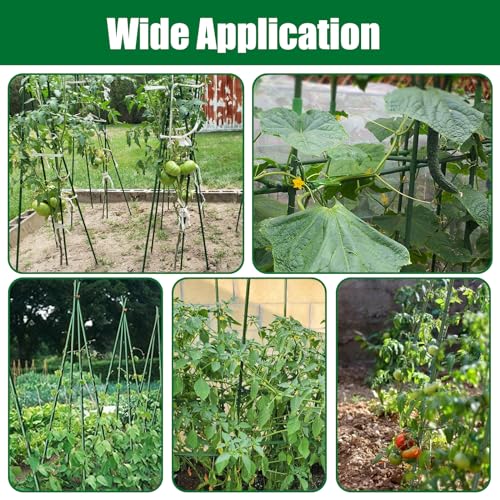 25 Pack 48 Inch Garden Stakes & Tomato Stakes for Climbing Plants - size: 48 Inches