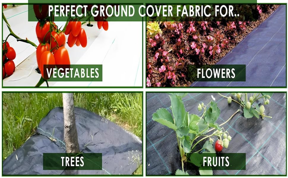 OldMacDonald - Premium Landscape Fabric - Heavy Duty 15ft x 300ft (4.57m x 91.44m) - Commercial Grade, Woven Landscaping Ground Cover for Gardening, Farming, Agriculture Folded - size: 15ft x 300ft (4.57m x 91.44m)