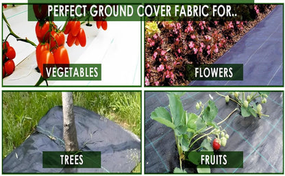 OldMacDonald - Premium Landscape Fabric - Heavy Duty 15ft x 300ft (4.57m x 91.44m) - Commercial Grade, Woven Landscaping Ground Cover for Gardening, Farming, Agriculture Folded - size: 15ft x 300ft (4.57m x 91.44m)