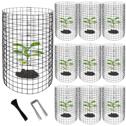 10 Packs Wire Plant Protector from Animals, Metal Mesh Plant Cage Covers - color: 10 Pack 20x12 Inch