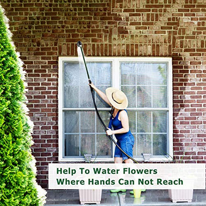 Heavy Duty 28 Inch Watering Wand with Pivoting Head, Adjustable Garden Hose Water Sprayer Wand with Ergonomic Handle, Spray 6 Watering Patterns, Perfect for Watering Seedling Beds, Flowers - size: 28 Inch