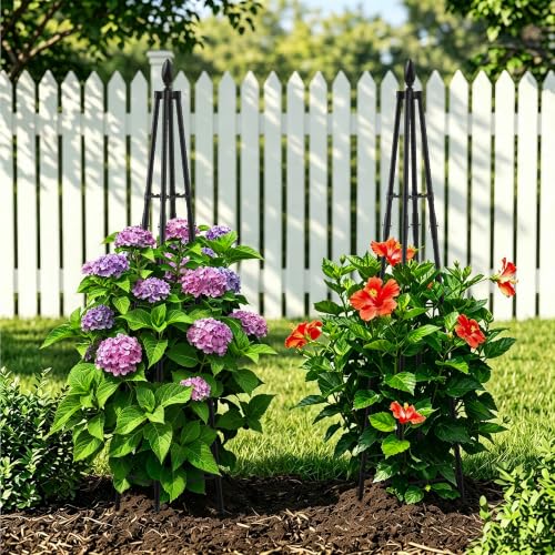 AlisisFores 4 Ft Garden Obelisk Trellis for Potted Climbing Plants