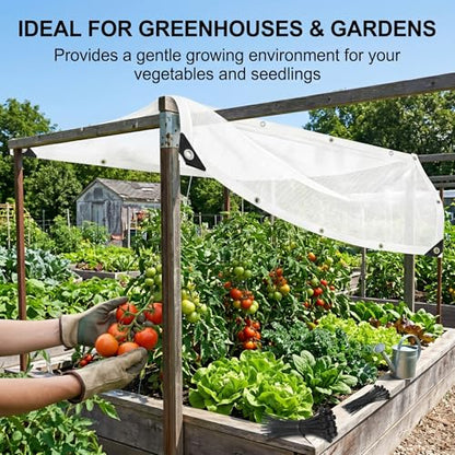 White Plant Sun Protection Net with Zip Ties,79 * 79inch White Shade Cloth for Garden with Reinforced, Plant Shade Nylon Cloth Grommets for Greenhouse Plants Patio (2 * 2m) - color: 2*2m