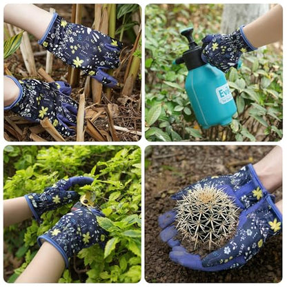 Baidast Gardening Gloves for Women, Breathable Leather Garden Gloves with Grip, Thorn Proof Work Gloves - color: Women(m)-purple