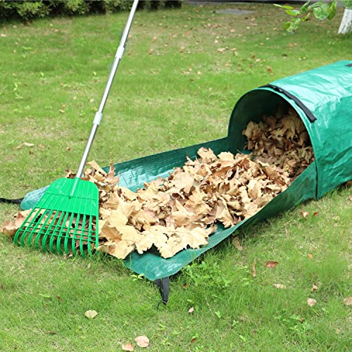 Gardzen 2 Pack 53 Gallon Yard Waste Bags Reusable Heavy Duty