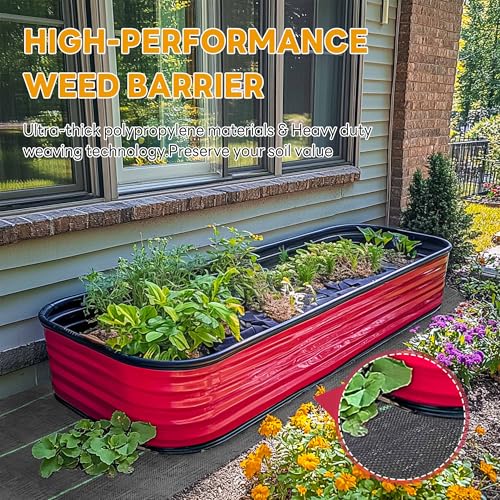 6.5FT x 32FT Weed Barrier Control Woven Garden Weed Landscape Fabric Heavy Duty Ground Cover